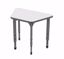 Picture of Apex Desk 31" x 20" x 19" Trapezoid Markerboard-White / Gray Edge / Gray Leg