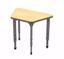 Picture of Apex Desk 31" x 20" x 19" Trapezoid Fusion Maple / Gray Edge / Gray Leg