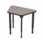Picture of Apex Desk 31" x 20" x 19" Trapezoid Pewter Mesh / Black Edge / Black Leg
