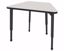 Picture of Apex Desk 36" x 23" x 19" Trapezoid Gray Nebula  / Black Edge / Black Leg