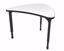 Picture of Apex Desk 21" x 38" Large Chevron Markerboard-White / Black Edge / Black Leg
